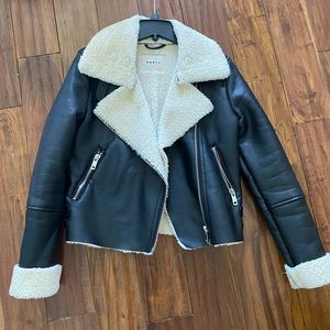 Sherpa leather jacket